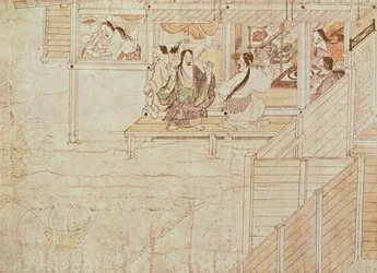 Detail aus Shigisan Engi Emaki, Kamakura-Periode